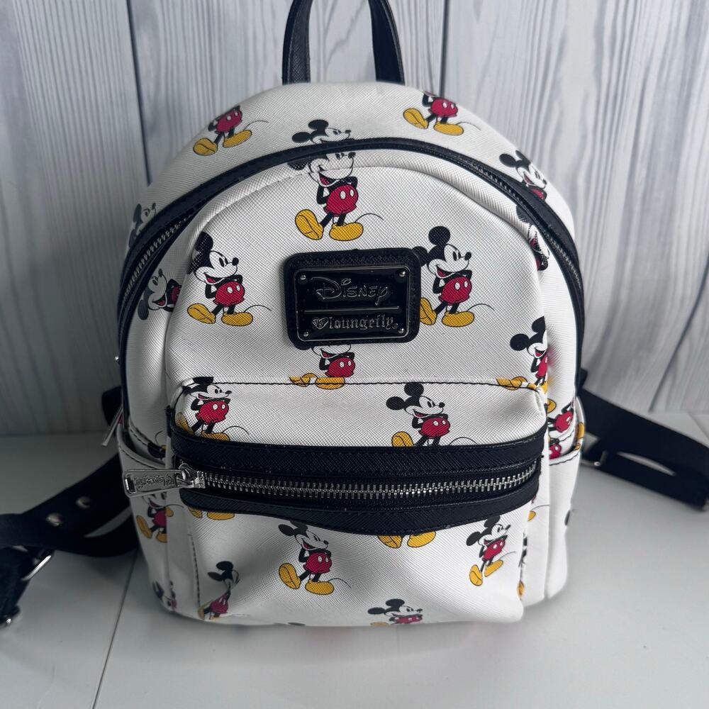 Disney Parks Loungefly Mickey Mouse Allover Classic Standing Mini Backpack